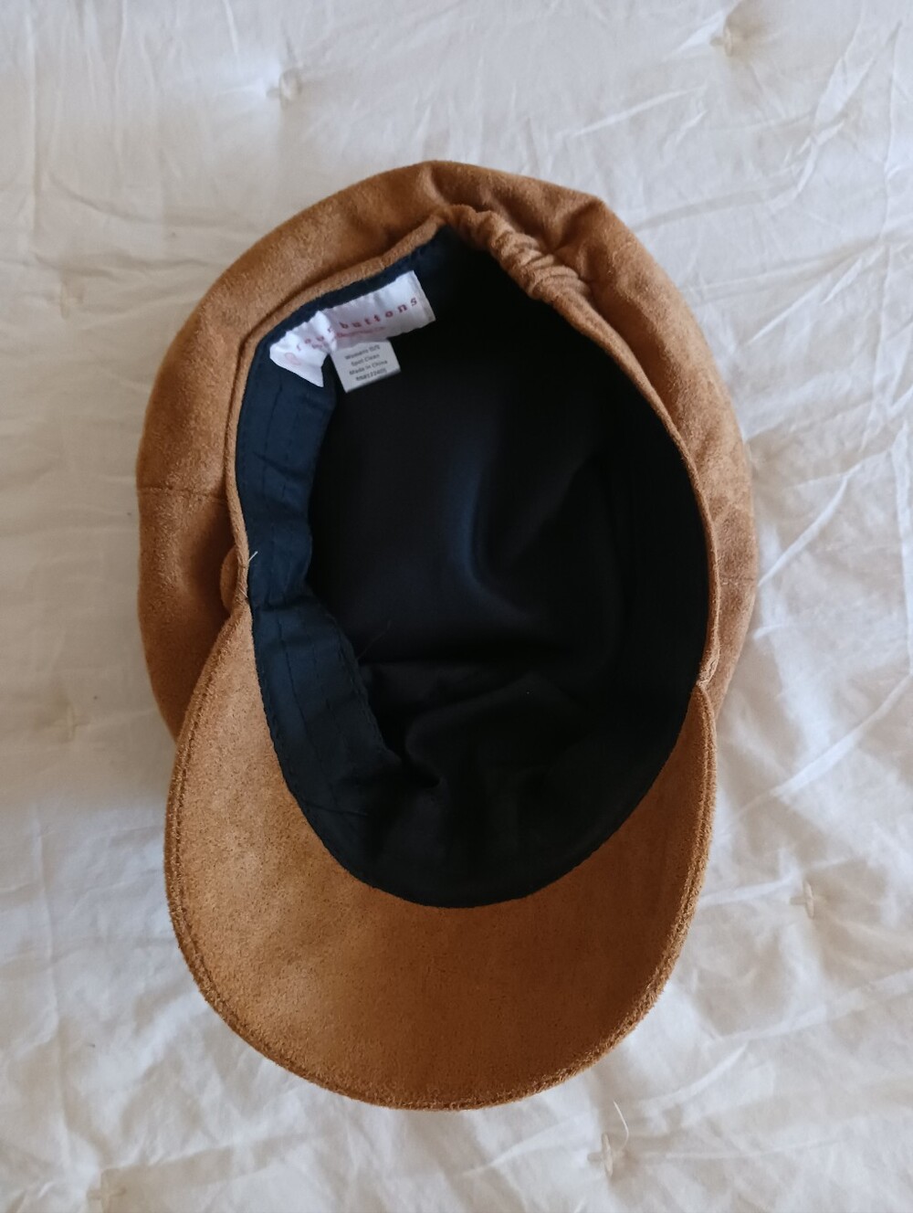 Suede-Look Brown Baker Boy Cap - Unbranded - Picture 2 of 8